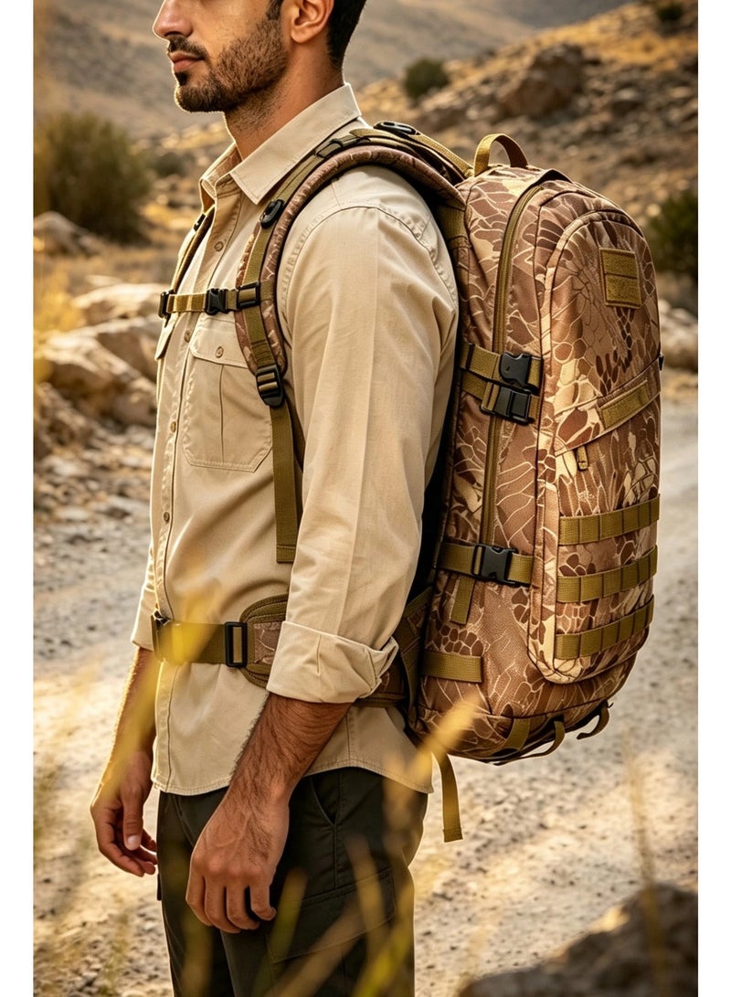 Tactical Camo Backpack Outdoor Hiking Daypack MOLLE Camping Rucksack for Training & Travel - Image 2