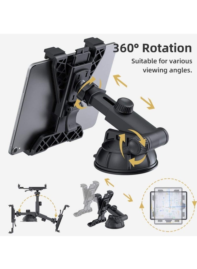 ELTRAZONE Tablet Holder for Car Mount,3-in-1 Car Air Vent,Dashboard Windshield Mount,360° Rotation Adjustable for iPad Air/Mini, Nintendo Switch,Samsung,Tablets 6"- 10.5",TPU Suction Sticky Gel - Image 4