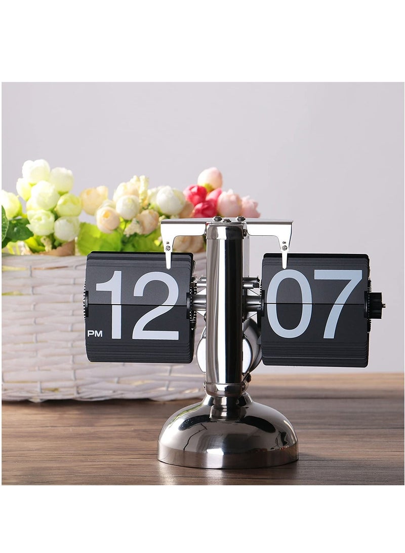 Stainless Steel Retro Flip Over Clock - Image 5