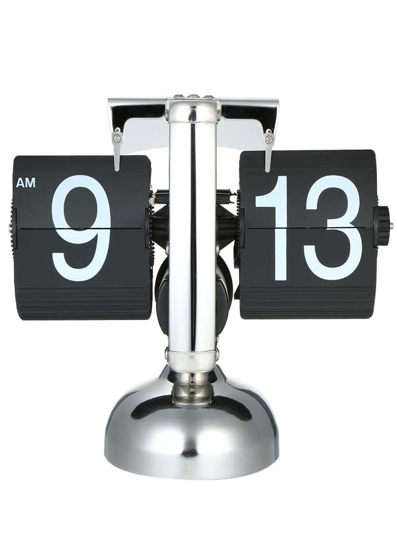 Stainless Steel Retro Flip Over Clock - Image 1