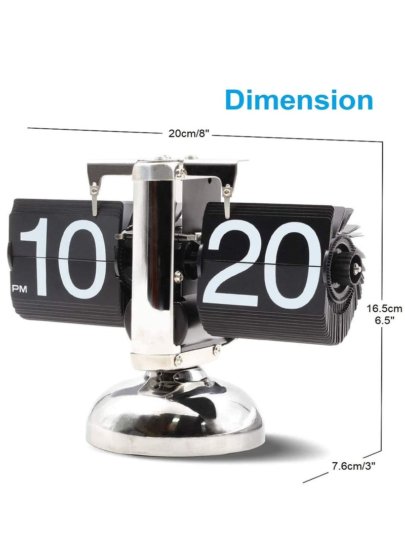 Stainless Steel Retro Flip Over Clock - Image 3