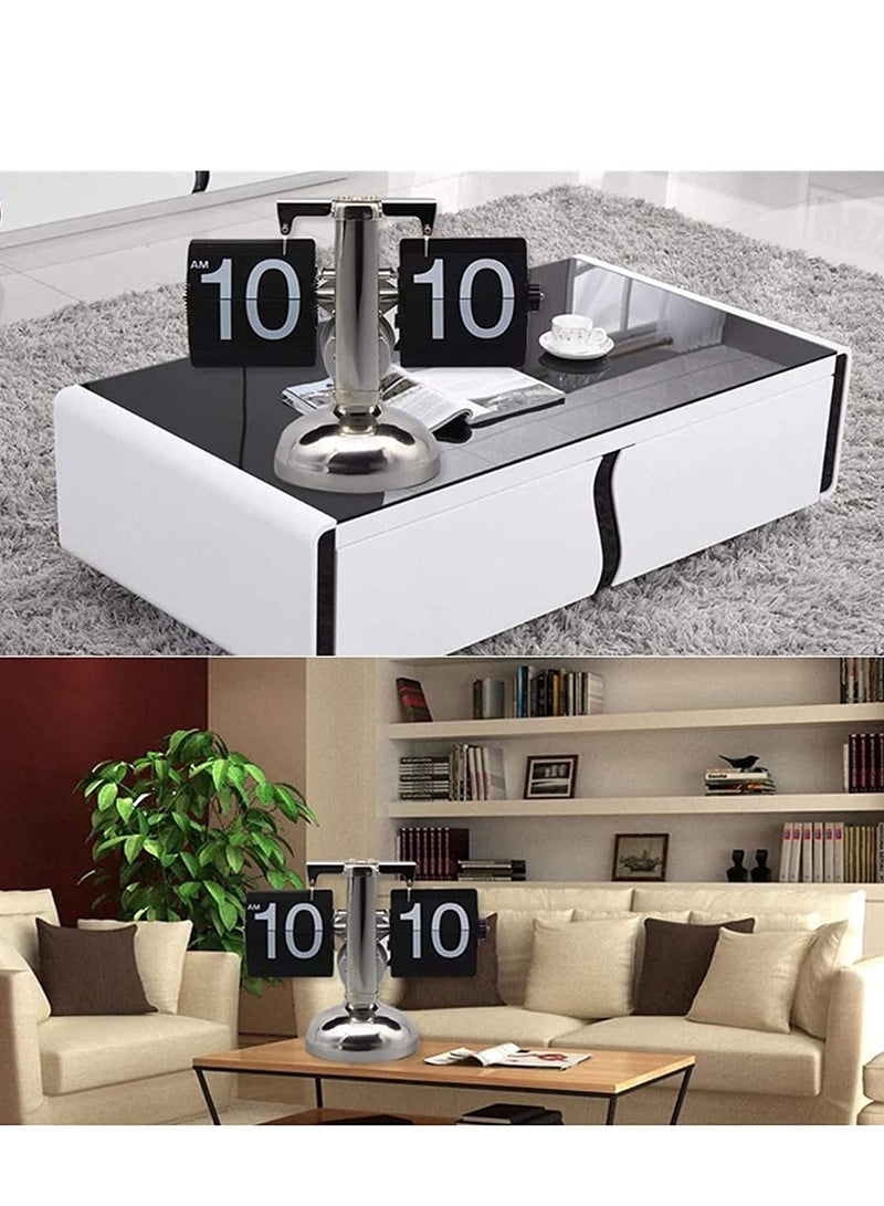 Stainless Steel Retro Flip Over Clock - Image 4