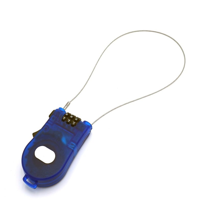ERCRYSTO Crysto 3-Foot Retractable Cable Password Lock (Blue) - Image 5