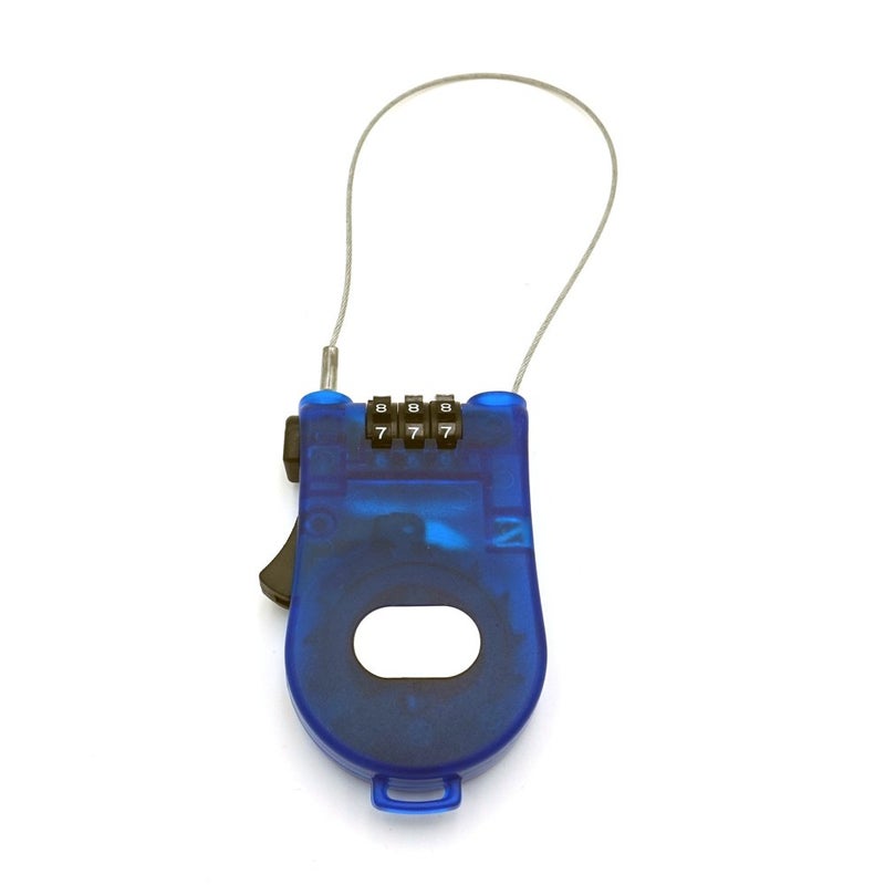 ERCRYSTO Crysto 3-Foot Retractable Cable Password Lock (Blue) - Image 4