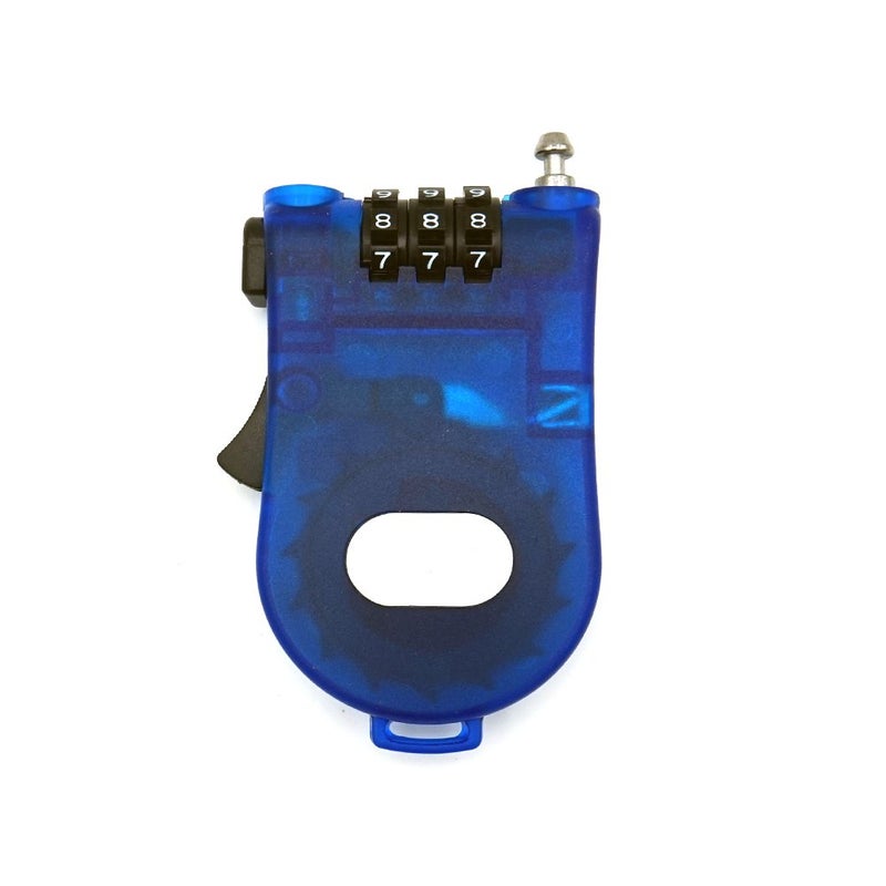 ERCRYSTO Crysto 3-Foot Retractable Cable Password Lock (Blue) - Image 1