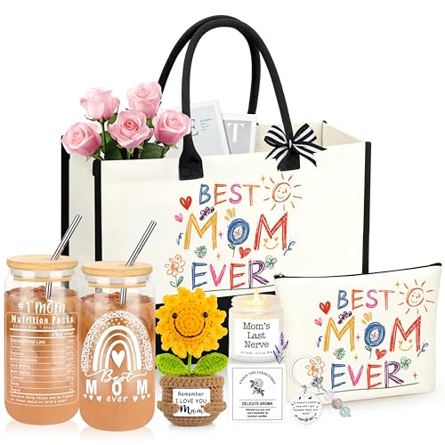 DOGMEM Mom Birthday Gifts Moms Birthday Gift Ideas Basket for Mama Mother from Daughter Son Child Christmas Gifts for Mom - Image 1