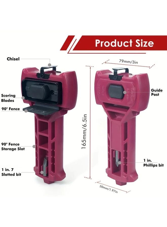 Red Door Hinge Installation Kit With Router Template And Chisel Tools - Image 3