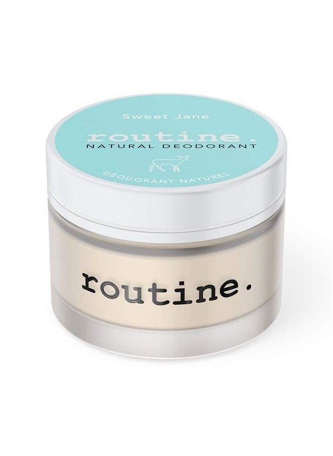 routine Natural Deodorant Deo Jar | Sweet Jane: Reduced Baking Soda, 58g | Sensitive Skin Formula | Aluminum Free Natural Deodorant for Women & Men  - Image 2