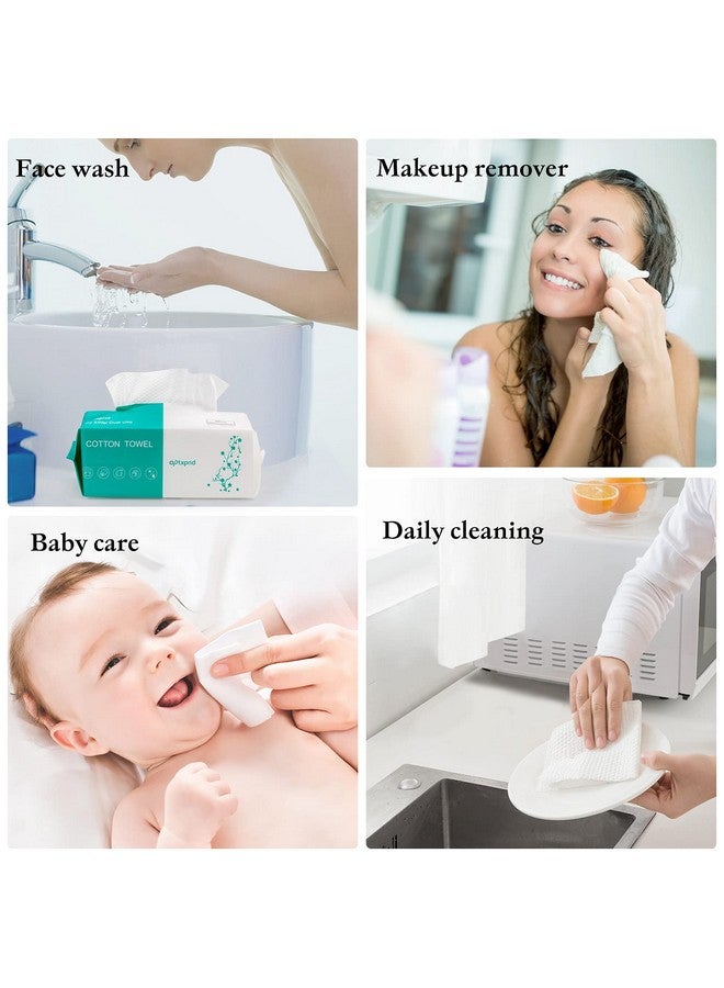 optxpnd Disposable Face Towel Face Cloths For Washing Face Soft Cotton Face Towels Facial Cloths Towelettes For Washing And Drying For Cleansing And Skincare Office Makeup Remover  - Image 4