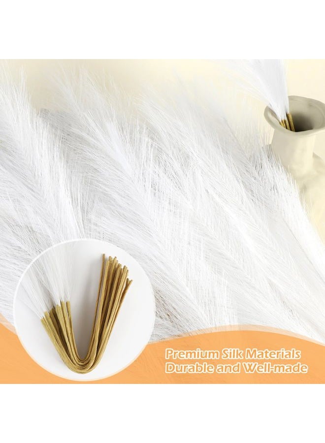 MUUNC White Pampas Grass Decor 30 Pcs 21.7 Inch Faux Pampas Grass Bulk Artificial Dried Flowers Small Vase Filler Pompas Grass. - Image 4