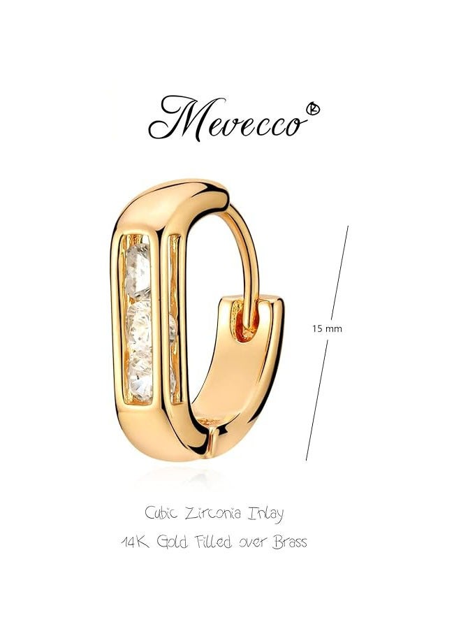 Women Huggie Earrings Gold Hoop Sleeper 14K Gold Filled Small Simple Handmade Hypoallergenic Everyday Jewelry - Image 4