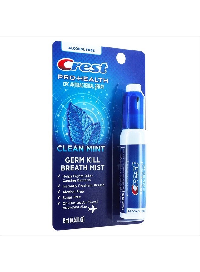 Crest Pro-Health | Portable Alcohol-Free CPC Mist with Clean Mint Flavor | Fights Odor-Causing Germs for Instant Fresh Breath - 1 Count (0.44oz) Breath Spray - Image 1