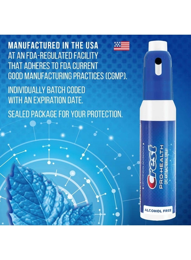 Crest Pro-Health | Portable Alcohol-Free CPC Mist with Clean Mint Flavor | Fights Odor-Causing Germs for Instant Fresh Breath - 1 Count (0.44oz) Breath Spray - Image 4