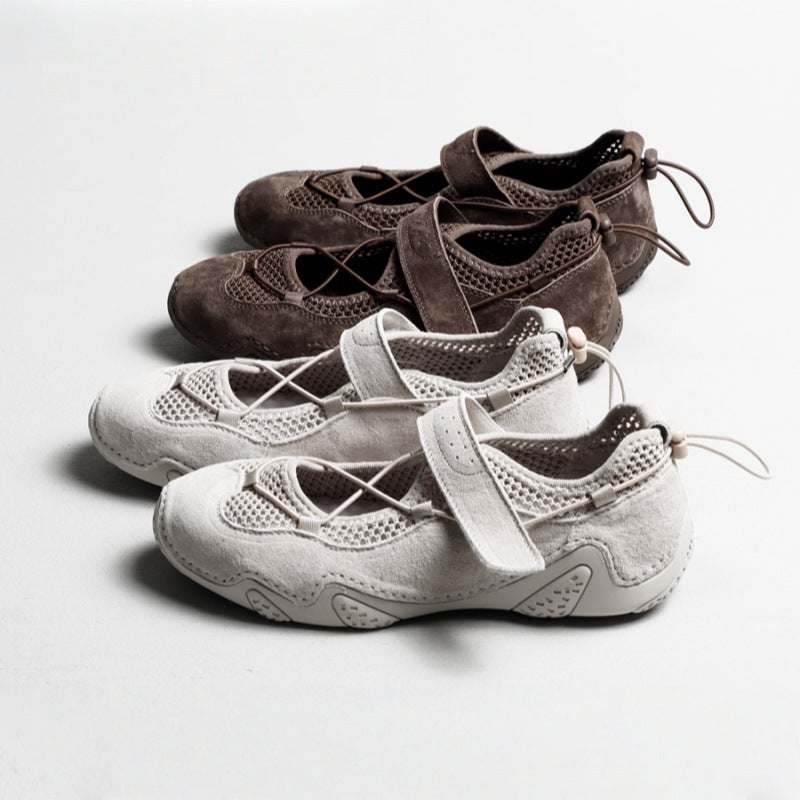 Women's Low Top Mary Jane Cutout Sneakers with Chunky Sole - Image 4