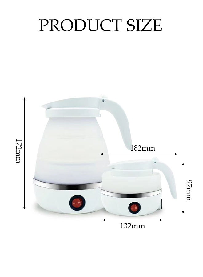 DUNISO Foldable Kettle，Portable Foldable Electric Kettle，Mini Folding Silicone Electric Kettle，Food Grade，Easy to Clean， for Travel,Hiking,Camping,Indoor,Outdoor，700ml，White - Image 2