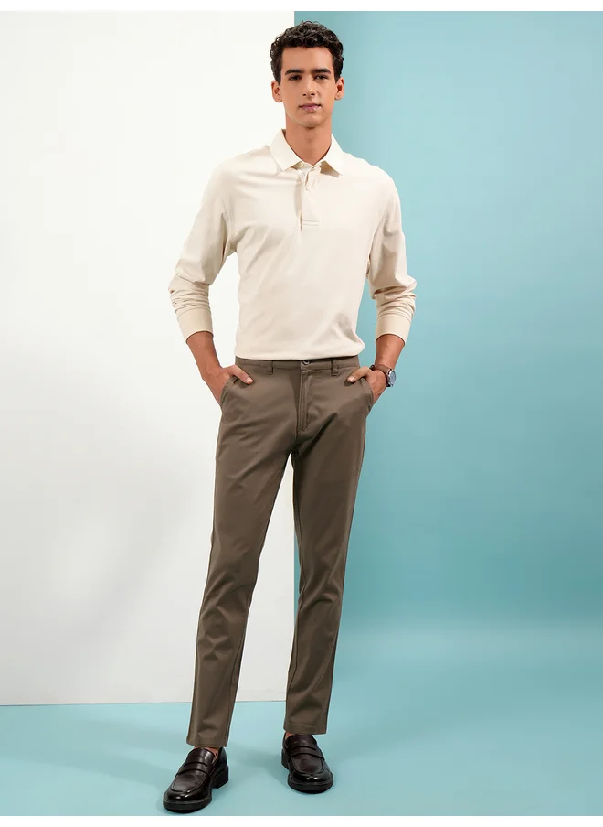 هاي لاندر Highlander Mid Rise Regular Fit Chino Trousers