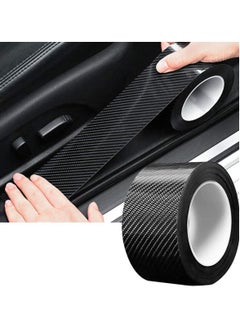 EHOME Car Door Edge Guards Door Sill Protector 5D Carbon Fiber Wrap Film Vinyl Automotive Protection Film Anti-Collision Fits for Most Car (1.2In x 33Ft, Black)  - Image 1