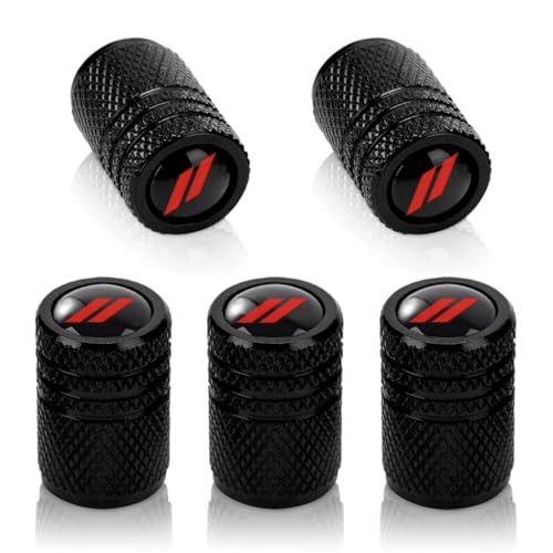 QOMAGO Car Tire Valve stem Covers Compatible with Challenger Charger Dart Durango Journey ram and More Tire Valve Stem Caps Metal Material Car tire Valve caps Black - Image 1