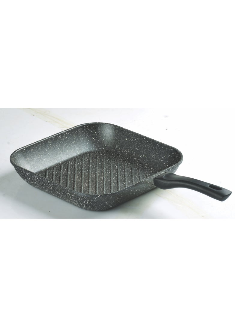 SONEX 28cm Grill Pan – Premium Marble Coating for Perfect Grilling - Image 1