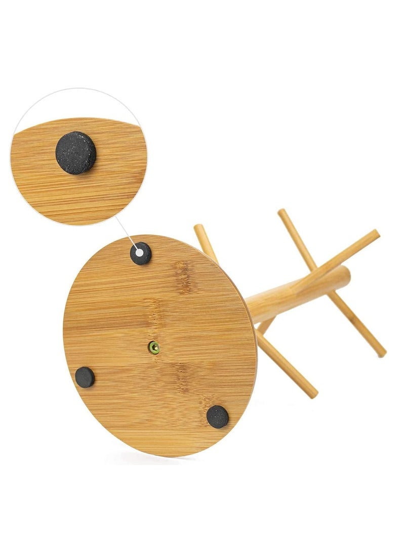 Wood Mug Tree Mug Holder Mug Rack Tabletop Holder Wood Cup Holder Storage Organizer Display Stand for Tea Coffee Cup Mug Hooks - Image 4