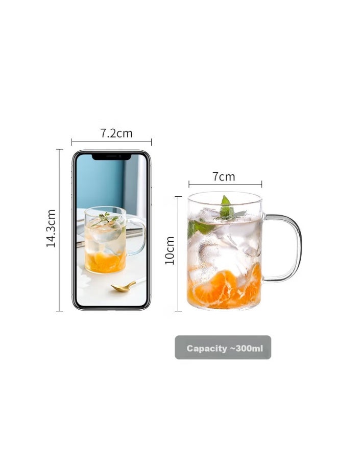Weimingnuo Glass Cup, Heat-resistant Tea Cup, Men's Office Cup With Handle, Drinking Water Cup, Single-layer High Borosilicate Glass Cup - Image 2