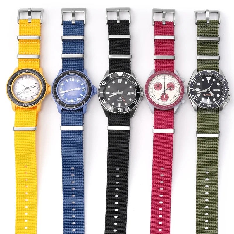 Bluejw Premium Ribbed Nylon Watch Straps 20mm 22mm Replacement Band for Men – Durable Comfort-Fit Strap to Replace the Watch Strap on Moonswatch and Similar Models - Image 5
