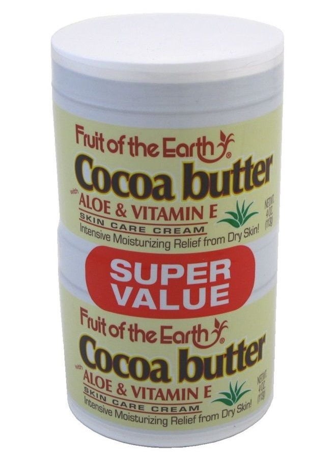 Fruit of the earth Cocoa Butter, 4 Ounce Jars (Pack of 2) 