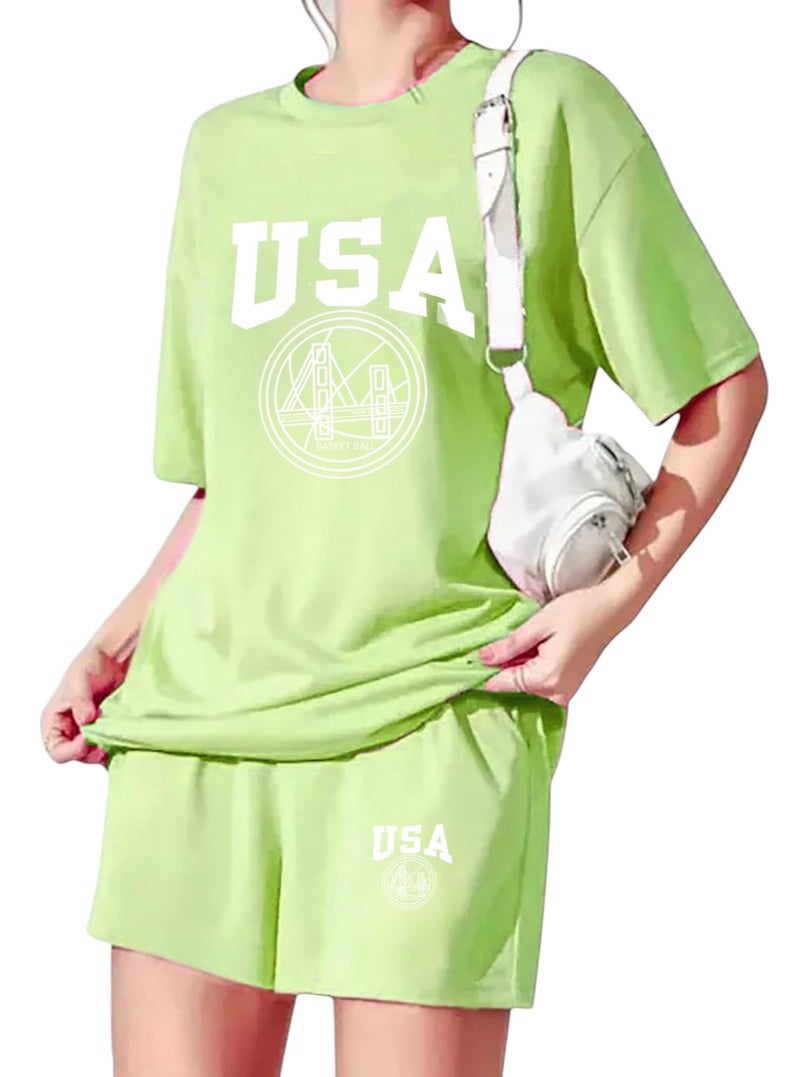 My Swag Casual Half Womens Co Ord Set T-Shirt & Shorts Outfit Nightsuit, Active Gym Wear Co-Ord Set for Womens & Girls - Image 1