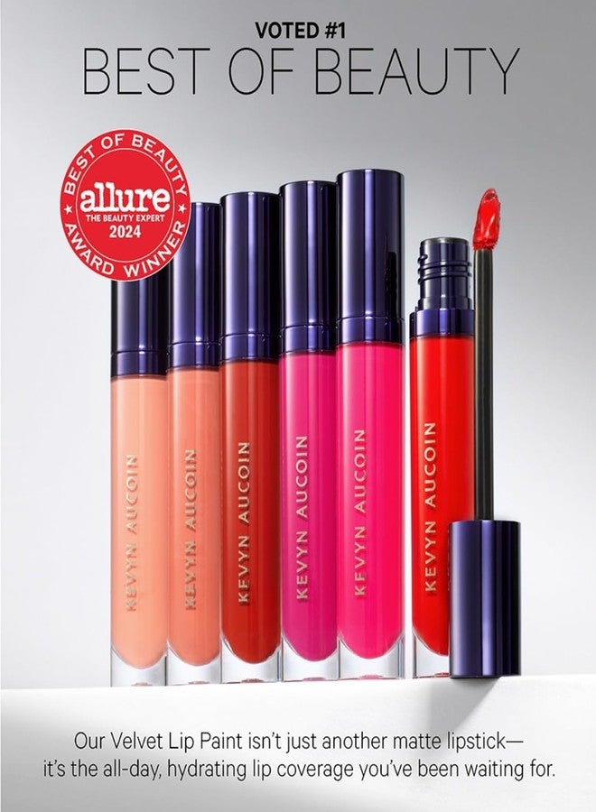 كيفين أوكوين أحمر شفاه كيفن أوكوين المخملي، لون يو-فوريك: تغطية مطفية تدوم طوال اليوم. تركيبة مقاومة للتلطخ، غنية بالأصباغ، سريعة الجفاف، وخفيفة الوزن. - Image 4