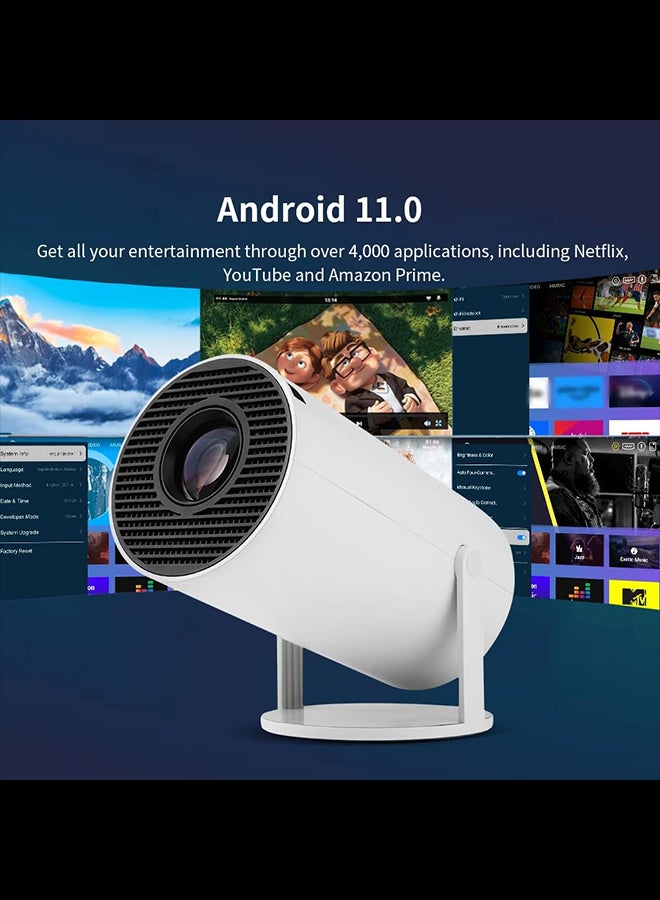 Wownect HY300 Android 5G Wifi Smart Portable Projector 1280 720P Full HD Office Home Theater Video Mini Projector Optical specifications PROJ-WO-87-AN White - Image 3