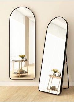 Generic 165*60 Arched Full Length Mirror, Floor Big Standing Mirror, Against Wall for Bedroom,Dressing and Wall-Mounted Thin Frame Mirror, Black  - Image 2
