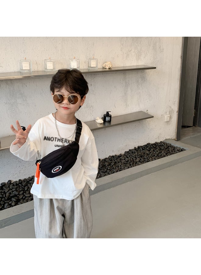Summer Children's Bag Sports Style Boy's Crossbody Chest Bag Casual Trendy Little Boy's Shoulder Crossbody Bag-Color:Black - Image 4