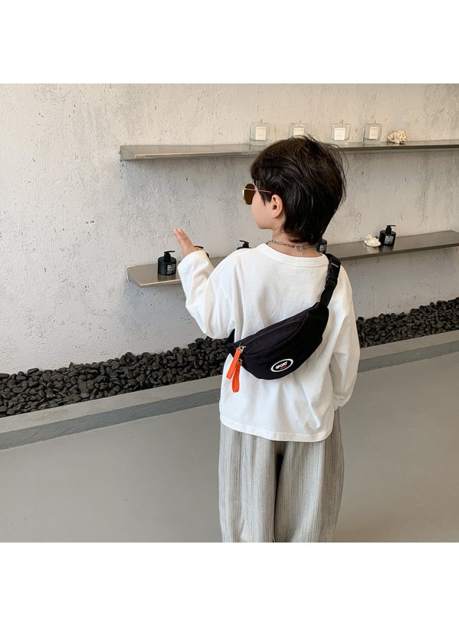 Summer Children's Bag Sports Style Boy's Crossbody Chest Bag Casual Trendy Little Boy's Shoulder Crossbody Bag-Color:Black - Image 5
