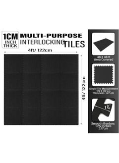 Sky Land Puzzle Exercise Mat |Interlocking EVA Mat | Gym Flooring Mat, Foam Exercise Mat Pack of 16 | Home Gym Equipment & Exercise- EM-9360-B  - Image 5