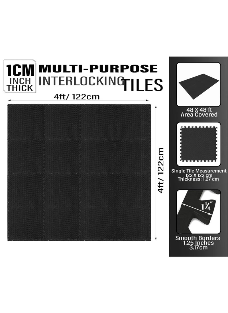 Sky Land - Puzzle Exercise Mat |Interlocking EVA Mat | Gym Flooring Mat, Foam Exercise Mat Pack of 16 | Home Gym Equipment & Exercise- EM-9360-B - Image 1