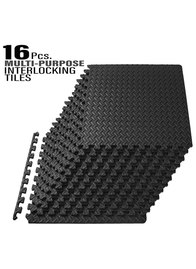 Sky Land - Puzzle Exercise Mat |Interlocking EVA Mat | Gym Flooring Mat, Foam Exercise Mat Pack of 16 | Home Gym Equipment & Exercise- EM-9360-B - Image 1