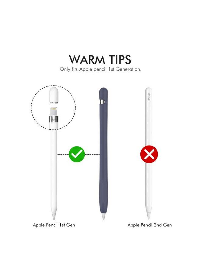 Ahastyle Antislip Case Sleeve Silicone Protective Skin [ Added Cable Adapter Tether Kit] Compatible With Apple Pencil 1St Generation - Image 4