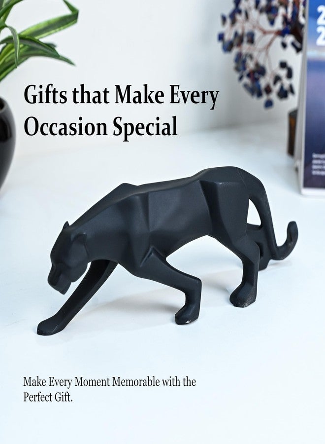 ZAICUS Black Jaguar Showpiece for Home Decor - Stylish Black Panther & Cheetah Statue for Living Room & Office Decor - Animal Figurines Decorative Gift Item, Resin - Image 5