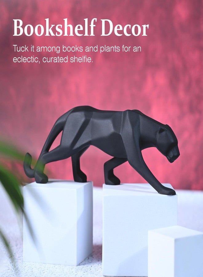 ZAICUS Black Jaguar Showpiece for Home Decor - Stylish Black Panther & Cheetah Statue for Living Room & Office Decor - Animal Figurines Decorative Gift Item, Resin - Image 2