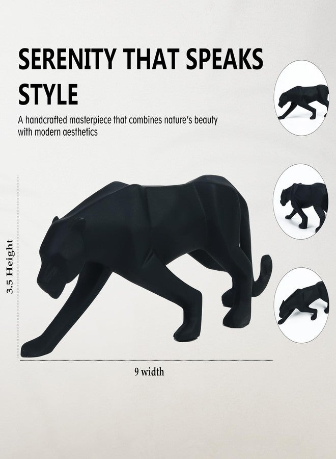 ZAICUS Black Jaguar Showpiece for Home Decor - Stylish Black Panther & Cheetah Statue for Living Room & Office Decor - Animal Figurines Decorative Gift Item, Resin - Image 3