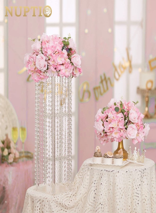 NUPTIO Flower Ball Arrangement Bouquet - 2 Pcs 14.2 inch Diameter Pink Fake Flowers Roses Balls for Centerpieces Tables - Artificial Rose Arrangements for Wedding Centerpiece Table Decorations - Image 3