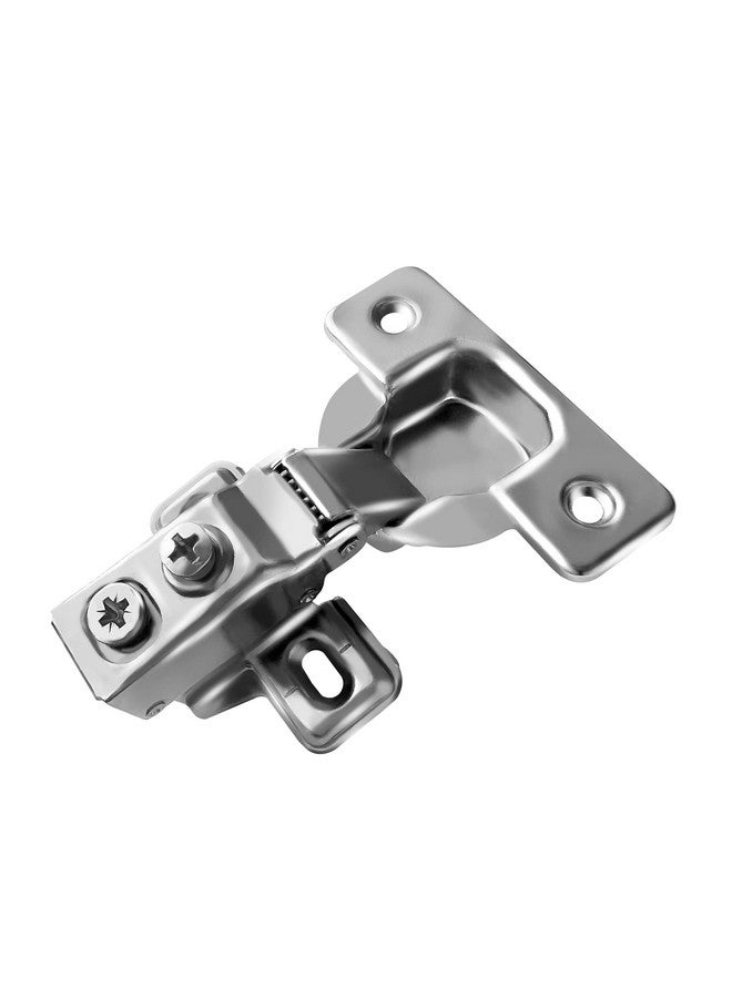 BERTA Berta 4 Pack 3/8" Overlay Hinges, 45mm Stainless Steel Quiet 3D Soft Close Concealed for Face Frame Door ＆ Frameless Door, 105° Open Angle Kitchen Replacement, Self Closing Hidden, Satin Nickel  - Image 1