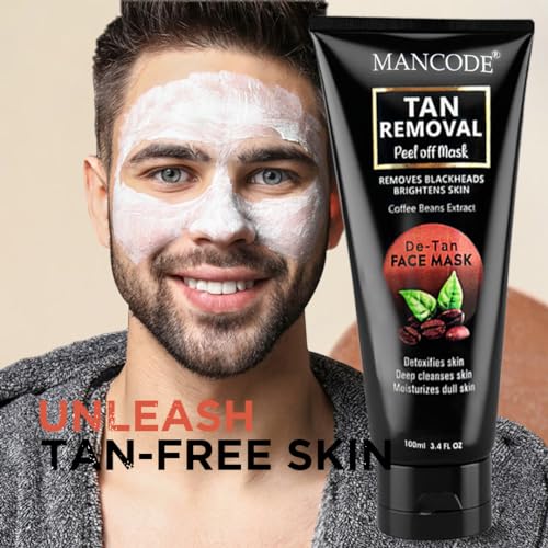 MAN CODE Mancode De-Tan Removal Peel off Face Mask for Men and Women 100ml | Deep Cleansing Exfoliator, Defeat Blackheads & Whiteheads, Glowing White & Brighten Skin - Image 3