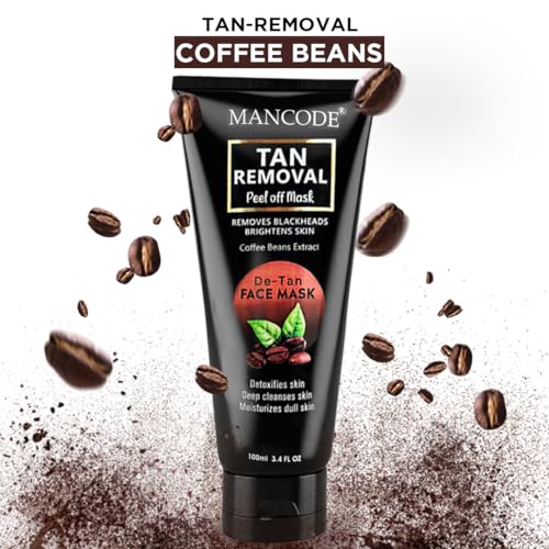 MAN CODE Mancode De-Tan Removal Peel off Face Mask for Men and Women 100ml | Deep Cleansing Exfoliator, Defeat Blackheads & Whiteheads, Glowing White & Brighten Skin - Image 2