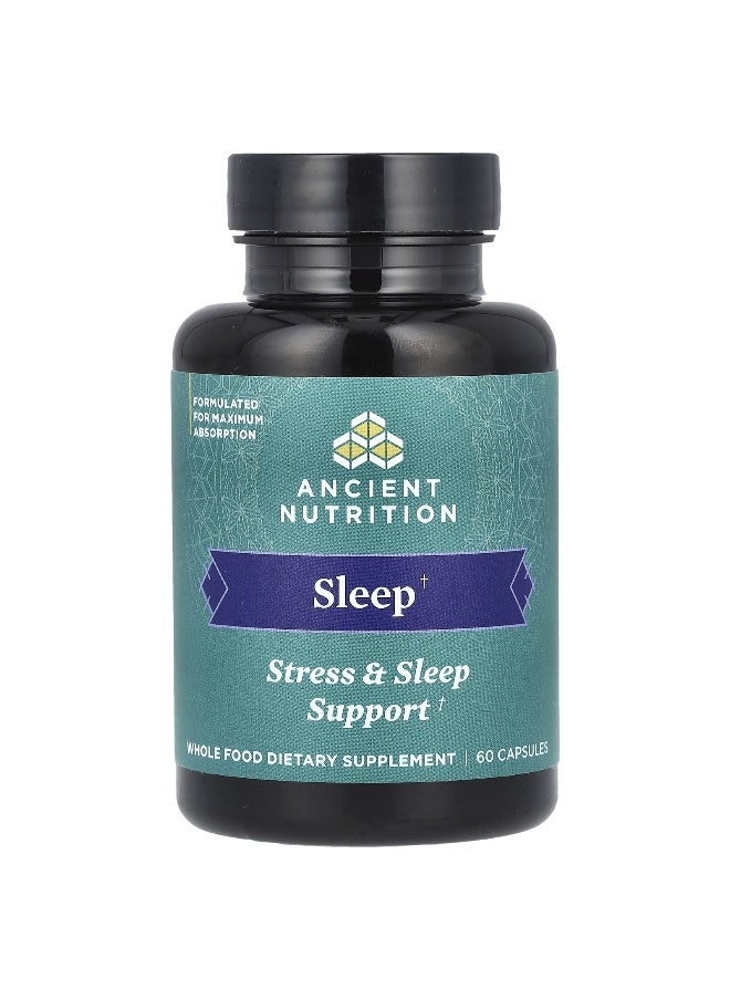 Ancient Nutrition - Ancient Nutrition, Sleep, Stress & Sleep Support, 60 Capsules - Image 1