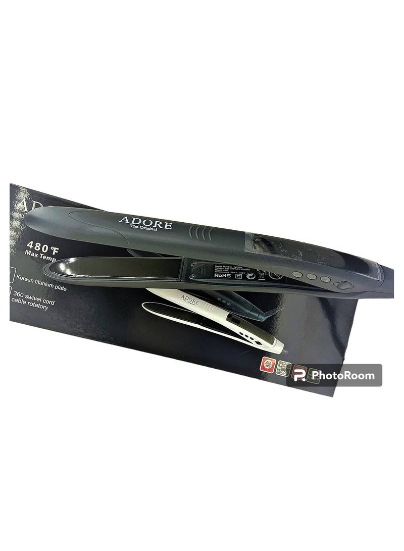 ادور Adore Tech مكواة فرد الشعر الكورية بلوحة تيتانيوم 480F - Image 1