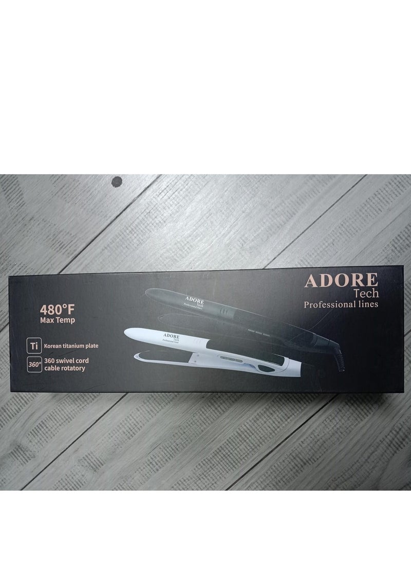 ادور Adore Tech مكواة فرد الشعر الكورية بلوحة تيتانيوم 480F - Image 3