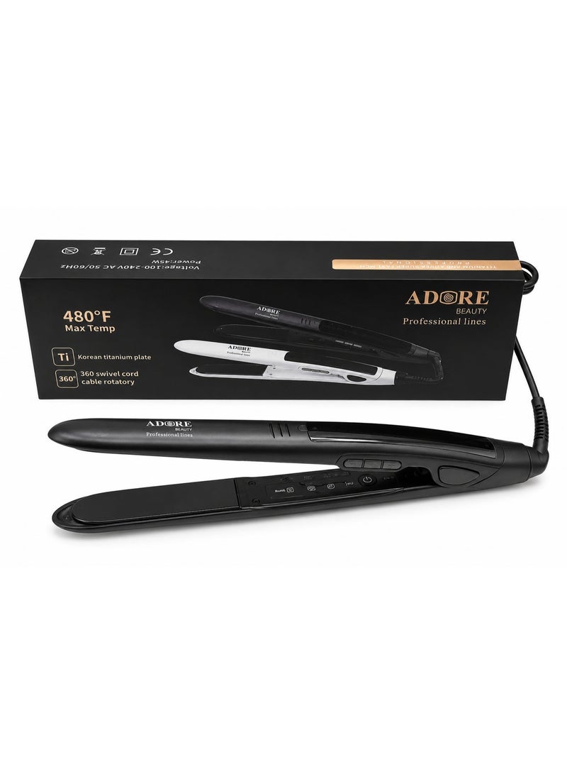 Adore Tech Professional Korean Titanium Plate Hair Straightener 480F - Image 1