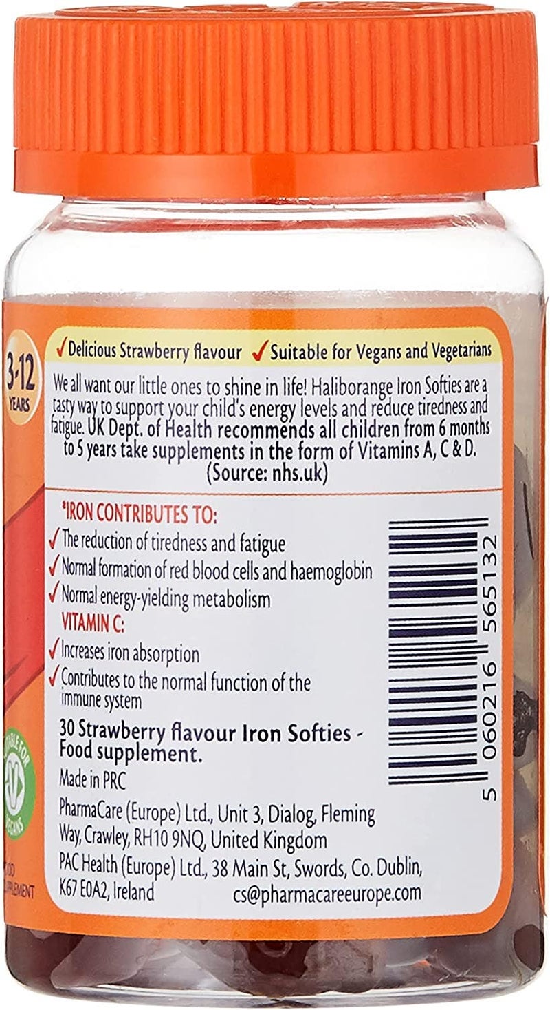 Haliborange Iron + Vitamin C Supplement Softies For Energy & Immunity, Pack of 30's - Image 3