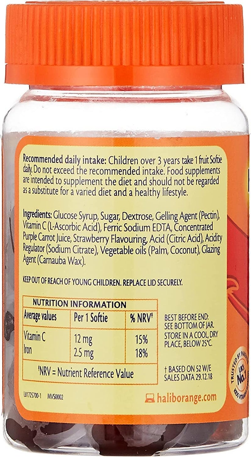 Haliborange Iron + Vitamin C Supplement Softies For Energy & Immunity, Pack of 30's - Image 2